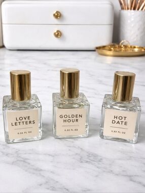 Sand + Fog Perfume Trio Mini Set Love Letters Golden Hour Hot Date - New